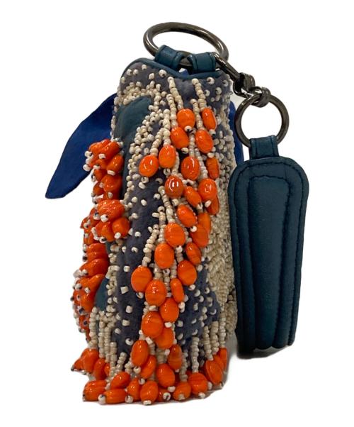 JAMIN PUECH（ジャマンピュエッシュ）JAMIN PUECH (ジャマンピュエッシュ) ミニビーズバッグ ネイビーの古着・服飾アイテム