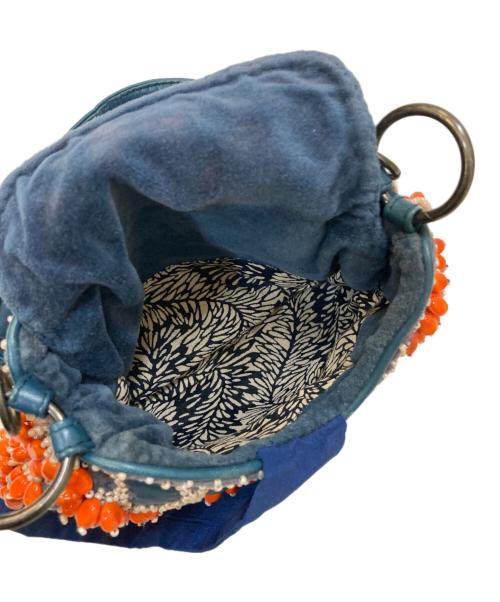 JAMIN PUECH（ジャマンピュエッシュ）JAMIN PUECH (ジャマンピュエッシュ) ミニビーズバッグ ネイビーの古着・服飾アイテム