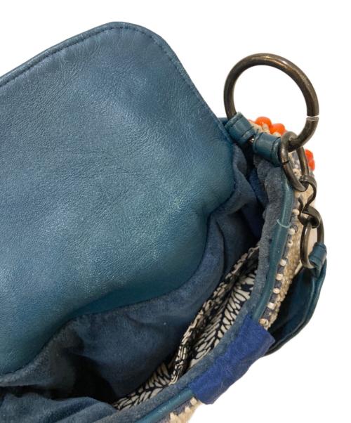 JAMIN PUECH（ジャマンピュエッシュ）JAMIN PUECH (ジャマンピュエッシュ) ミニビーズバッグ ネイビーの古着・服飾アイテム