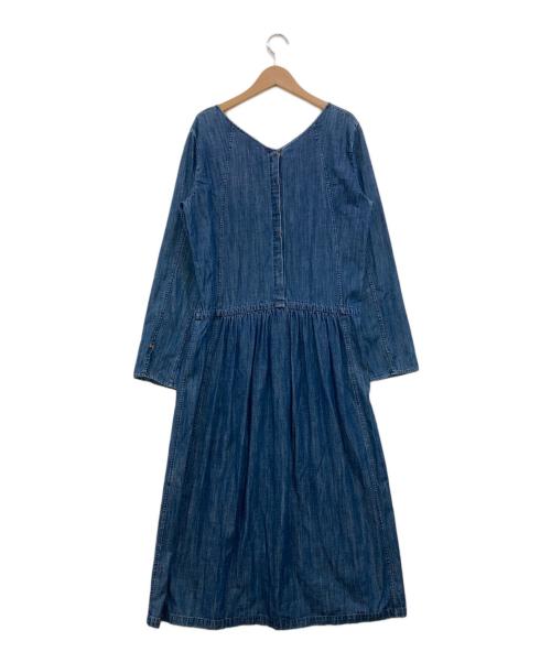 45rpm（45アールピーエム）45rpm (45アールピーエム) バックボタンデニムワンピース インディゴ サイズ:2の古着・服飾アイテム