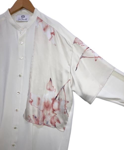 JUN OKAMOTO（ジュンオカモト）JUN OKAMOTO (ジュンオカモト) 君に捧げる花束を纏ったシャツ アイボリー×ピンク サイズ:Sの古着・服飾アイテム