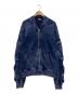 DIESEL（ディーゼル）の古着「DIESEL S-GINNET ウォッシュ加工スウェット MA-1ジャケット」｜インディゴ