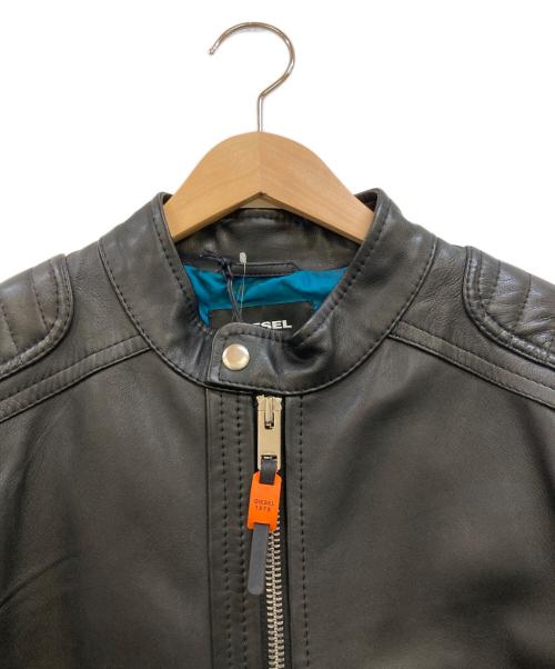 DIESEL（ディーゼル）DIESEL (ディーゼル) L-SHIRO JACKET レザージャケット ブラック サイズ:Lの古着・服飾アイテム