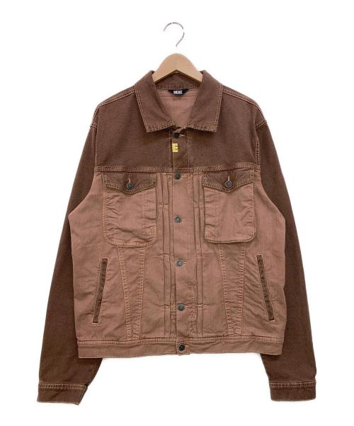 DIESEL（ディーゼル）DIESEL (ディーゼル) ジョグジーンズ ジャケット ブラウン サイズ:Lの古着・服飾アイテム
