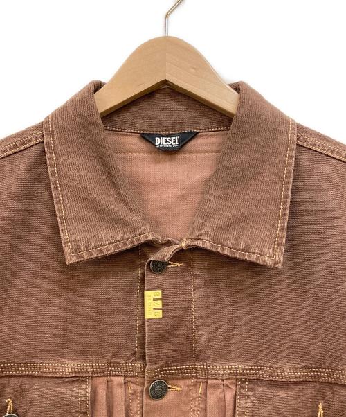 DIESEL（ディーゼル）DIESEL (ディーゼル) ジョグジーンズ ジャケット ブラウン サイズ:Lの古着・服飾アイテム