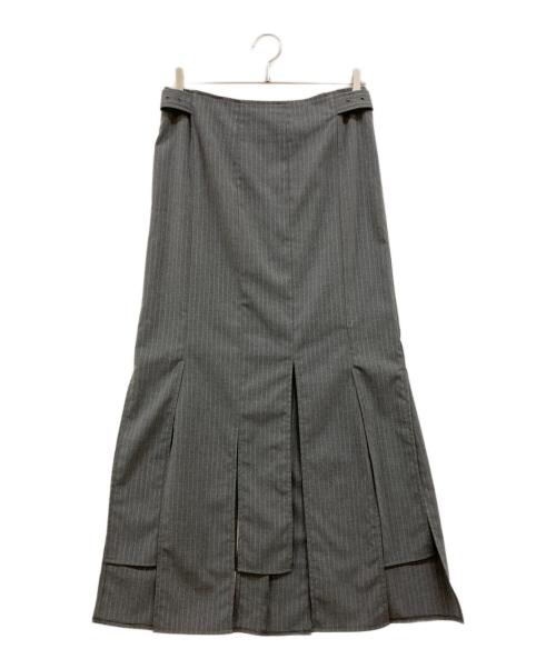 MUSUBORE（ムスボレ）MUSUBORE (ムスボレ) vents skirt ＆ bustier set-up / ベンツセットアップ グレー サイズ:1の古着・服飾アイテム