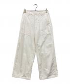 MADISON BLUEマディソンブルー）の古着「FATIGUE PANTS L.oz BS ファティーグパンツ」｜ホワイト