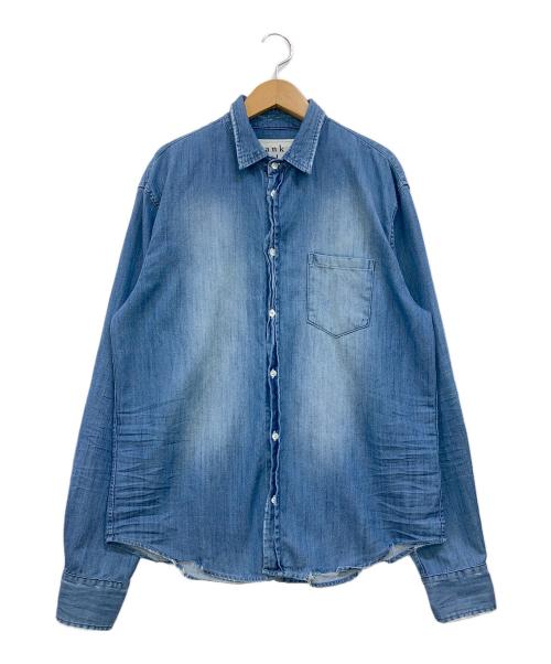 Frank&Eileen（フランクアンドアイリーン）Frank&Eileen (フランクアンドアイリーン) LUKE FDWD ストーンウォッシュド インディゴ デニムシャツ ブルー サイズ:Sの古着・服飾アイテム