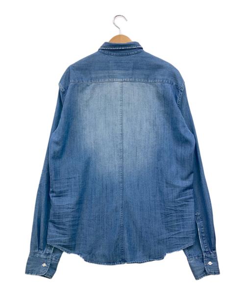 Frank&Eileen（フランクアンドアイリーン）Frank&Eileen (フランクアンドアイリーン) LUKE FDWD ストーンウォッシュド インディゴ デニムシャツ ブルー サイズ:Sの古着・服飾アイテム
