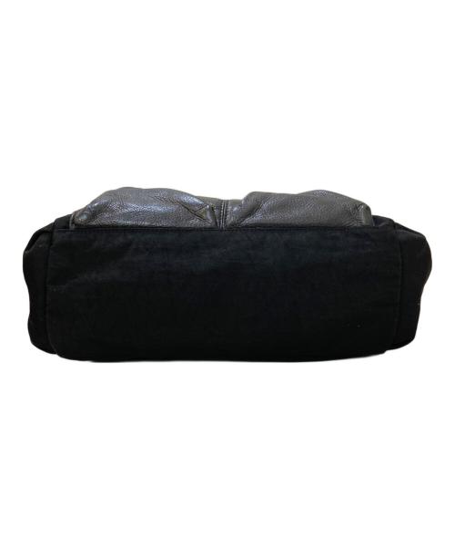 慈雨（ジウ）慈雨 (ジウ) レザーポケットナイロンミニボストンバッグ ブラックの古着・服飾アイテム