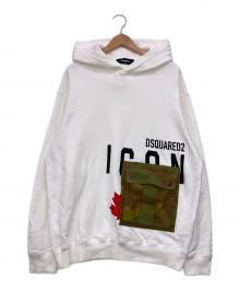 DSQUARED2（ディースクエアード）の古着「プルオーバーパーカー」｜ホワイト