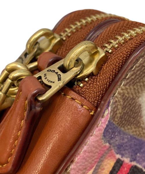 COACH（コーチ）COACH (コーチ) MINT + SERF (ミント＆サーフ) キラ クロスボディ・シグネチャー キャンバス ショルダーバッグ ブラウンの古着・服飾アイテム