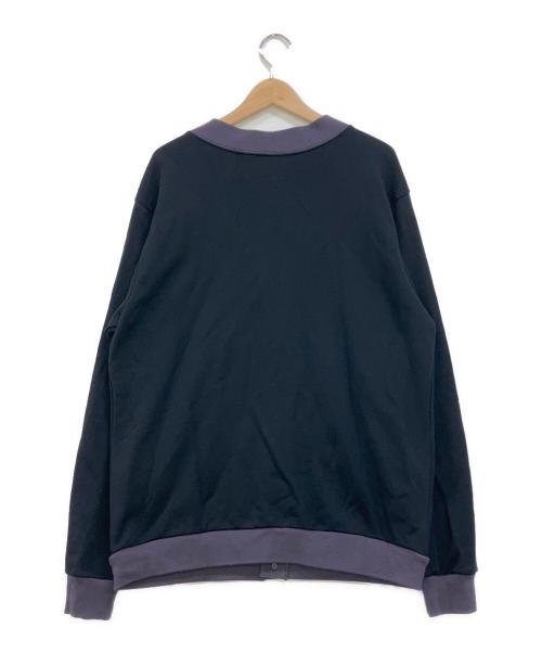 PAUL SMITH（ポールスミス）PAUL SMITH (ポールスミス) 切り替えコットンカーディガン ブラック×パープル サイズ:XLの古着・服飾アイテム