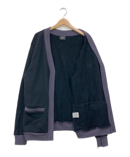 PAUL SMITH（ポールスミス）PAUL SMITH (ポールスミス) 切り替えコットンカーディガン ブラック×パープル サイズ:XLの古着・服飾アイテム