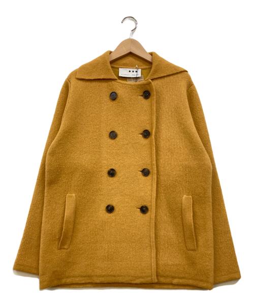 THREE DOTS（スリードッツ）THREE DOTS (スリードッツ) ヤクウール ショートコート イエロー サイズ:M 未使用品の古着・服飾アイテム