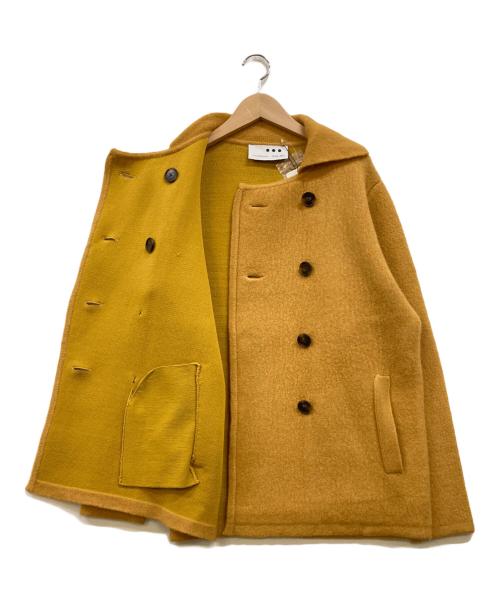 THREE DOTS（スリードッツ）THREE DOTS (スリードッツ) ヤクウール ショートコート イエロー サイズ:M 未使用品の古着・服飾アイテム