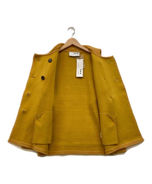 THREE DOTS（スリードッツ）THREE DOTS (スリードッツ) ヤクウール ショートコート イエロー サイズ:M 未使用品の古着・服飾アイテム