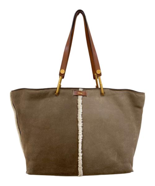 Chloe（クロエ）Chloe (クロエ) ケリー ムートントートバッグ ベージュの古着・服飾アイテム