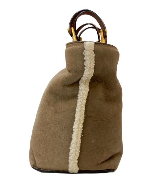 Chloe（クロエ）Chloe (クロエ) ケリー ムートントートバッグ ベージュの古着・服飾アイテム