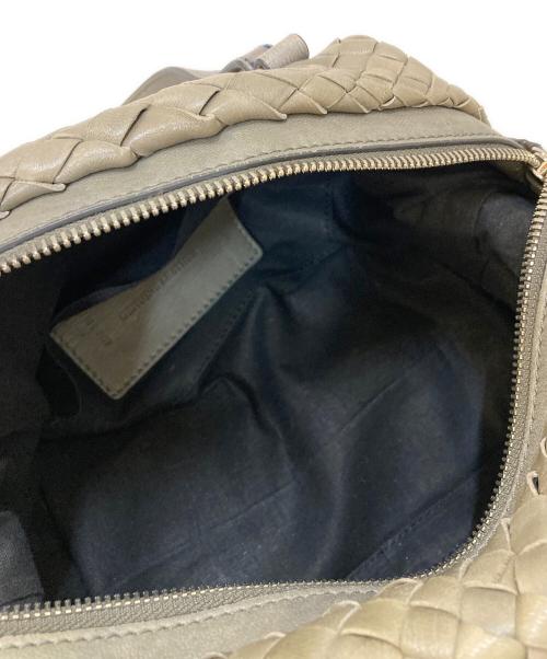 FALORNI（ファロルニ）FALORNI (ファロルニ) レザー編み込みミニボストン グレーの古着・服飾アイテム