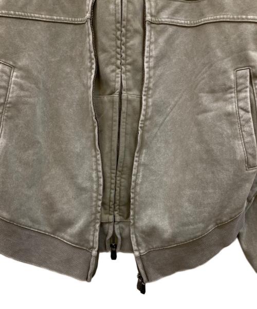 NOMANUAL（ノーマニュアル）NOMANUAL (ノーマニュアル) VINTAGE LAYER HOODED ZIP-UP グレー サイズ:Lの古着・服飾アイテム
