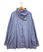mizuiro-indミズイロインド）の古着「アシメカラーシャツ」｜ブルー