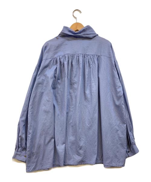 mizuiro-ind（ミズイロインド）mizuiro-ind (ミズイロインド) アシメカラーシャツ ブルー サイズ:下記参照の古着・服飾アイテム