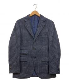 BEAMS F（ビームスエフ）の古着「ハウンドトゥース段返り 3B テーラードジャケット」｜ネイビー