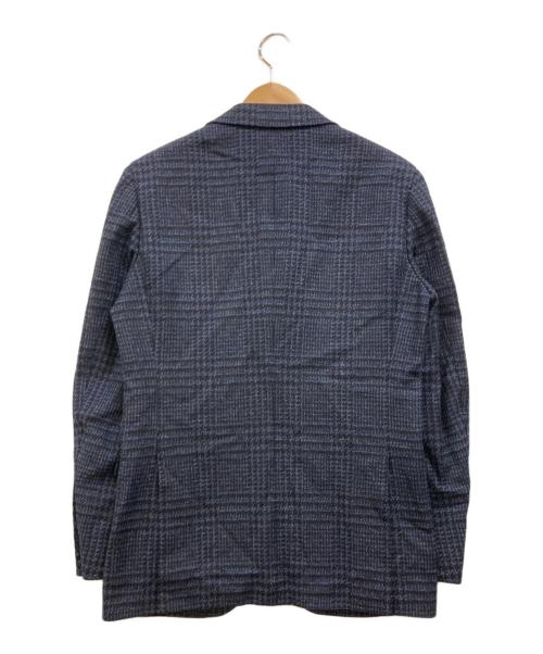 BEAMS F（ビームスエフ）BEAMS F (ビームスエフ) ハウンドトゥース段返り 3B テーラードジャケット ネイビー サイズ:46の古着・服飾アイテム