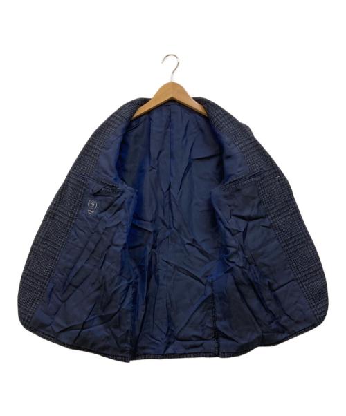 BEAMS F（ビームスエフ）BEAMS F (ビームスエフ) ハウンドトゥース段返り 3B テーラードジャケット ネイビー サイズ:46の古着・服飾アイテム