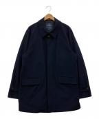 BROOKS BROTHERSブルックスブラザーズ）の古着「ロロピアーナ ウールステンカラーコート」｜ネイビー