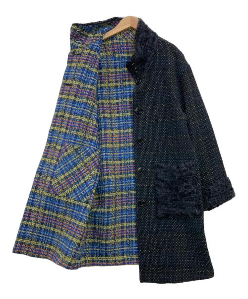 M.&KYOKO（エムアンドキョウコ）M.&KYOKO (エムアンドキョウコ) リバーシブル ロングコート グレー×ブルー サイズ:1の古着・服飾アイテム