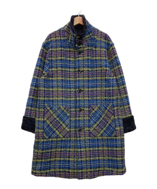 M.&KYOKO（エムアンドキョウコ）M.&KYOKO (エムアンドキョウコ) リバーシブル ロングコート グレー×ブルー サイズ:1の古着・服飾アイテム