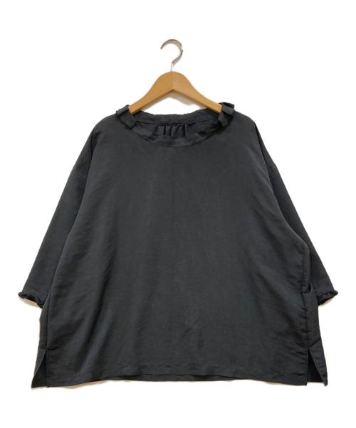 journal standard luxe（ジャーナルスタンダード ラックス）journal standard luxe (ジャーナルスタンダード リュクス) ヴィンテージローン タックフリルブラウス ブラック サイズ:Fの古着・服飾アイテム