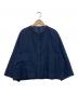DRAWER（ドゥロワー）の古着「シルクコットン透かしジャカードジャケット」｜ネイビー