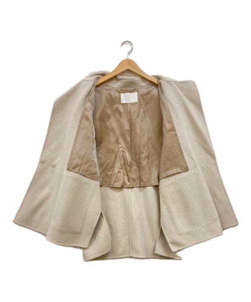 BALLSEY（ボールジィ）BALLSEY (ボールジィ) プレミアムウールリバー オープンカラーショートコート ベージュ サイズ:36の古着・服飾アイテム