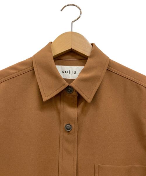 SOEJU（ソージュ）SOEJU (ソージュ) ソフトオックスシャツワンピース ブラウン サイズ:XSの古着・服飾アイテム