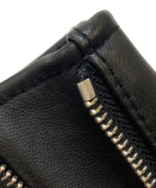 Schott（ショット）Schott (ショット) EDIFICE (エディフィス) 別注ノーカラーラムレザージャケット ブラック サイズ:Mの古着・服飾アイテム