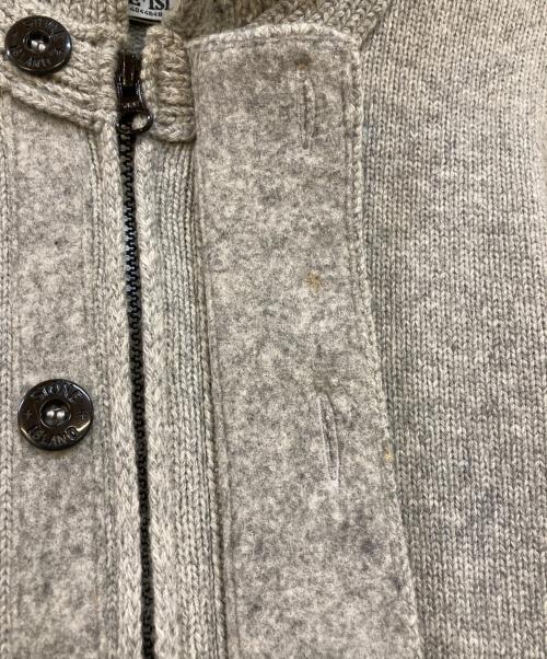 STONE ISLAND（ストーンアイランド）STONE ISLAND (ストーンアイランド) ニットジャケット グレー サイズ:Lの古着・服飾アイテム