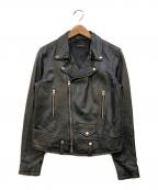 JOURNAL STANDARDジャーナルスタンダード）の古着「レザーダブルライダースジャケット」｜ブラック