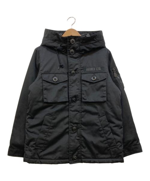 AVIREX（アヴィレックス）AVIREX (アヴィレックス) フーデットデッキジャケット ブラック サイズ:Mの古着・服飾アイテム