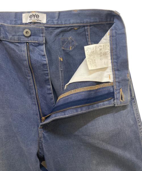 eYe COMME des GARCONS JUNYAWATANABE MAN（アイ コム デ ギャルソン ジュンヤ ワタナベ マン）eYe COMME des GARCONS JUNYAWATANABE MAN (アイ コム デ ギャルソン ジュンヤ ワタナベ マン) シンチバッグデニムパンツ ブルー サイズ:Sの古着・服飾アイテム
