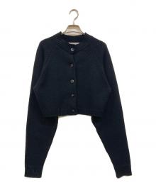 ETRE TOKYO（エトレトウキョウ）の古着「ハイネックコンパクトニットカーディガン」｜ブラック