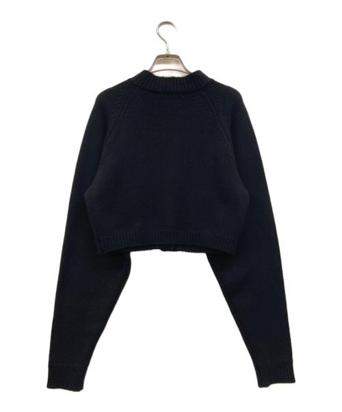 ETRE TOKYO（エトレトウキョウ）ETRE TOKYO (エトレトウキョウ) ハイネックコンパクトニットカーディガン ブラック サイズ:Fの古着・服飾アイテム