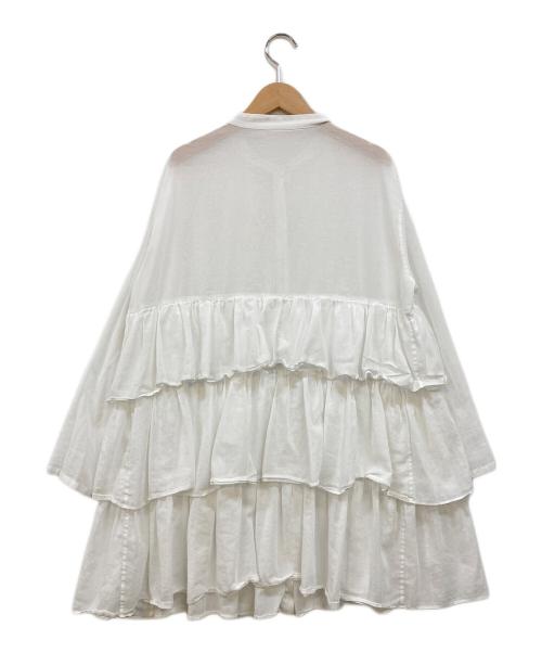 IENA（イエナ）IENA (イエナ) シアーコットンラッフルチュニックブラウス ホワイト サイズ:下記参照の古着・服飾アイテム