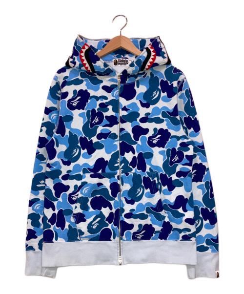 A BATHING APE（アベイシングエイプ）A BATHING APE (ア ベイシング エイプ) シャークパーカー ブルー サイズ:Mの古着・服飾アイテム