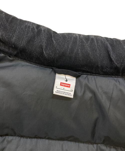 NIKE（ナイキ）NIKE (ナイキ) SUPREME (シュプリーム) 2024SS Denim Puffer Vest デニム中綿ベスト ブラック サイズ:Sの古着・服飾アイテム