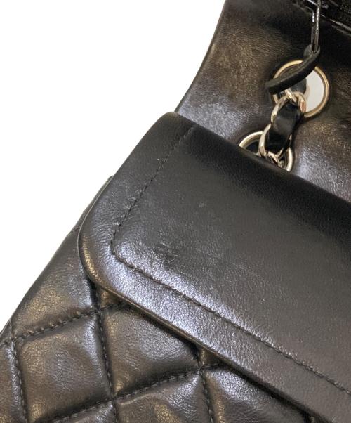 CHANEL（シャネル）CHANEL (シャネル) ダブルフラップチェーン ショルダーバッグ マトラッセ ブラックの古着・服飾アイテム