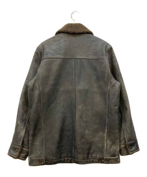 OLD GAP（オールドギャップ）OLD GAP (オールドギャップ) 牛革 ボアレザージャケット ブラウン サイズ:Sの古着・服飾アイテム