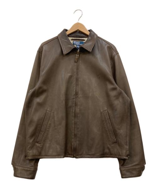 POLO RALPH LAUREN（ポロ・ラルフローレン）POLO RALPH LAUREN (ポロ・ラルフローレン) 90s ラムレザージャケット ブラウン サイズ:Lの古着・服飾アイテム